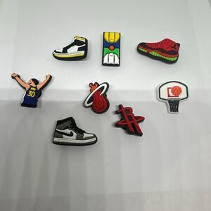 Lot of 9 Basketball & Sneaker Shoe Charms – Sports Theme for Clogs 🏀👟🔥
